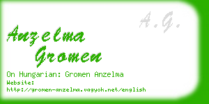 anzelma gromen business card